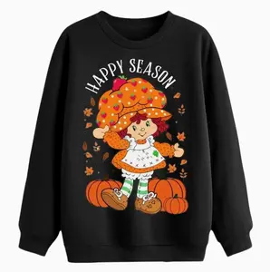 Strawberry Shortcake Fall Sweatshirt, Pumpkin Patch Crewneck, Happy Season Halloween Shirt, Retro Autumn Girl Shirt, Cute Cozy Gift for Her