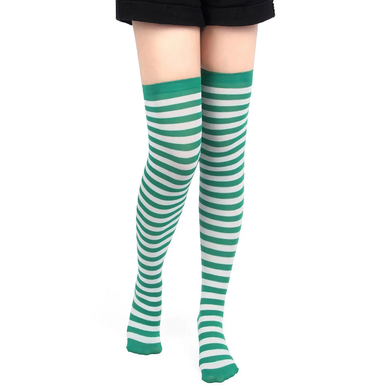 Women's Striped Thigh-High Stockings, Underwear for Women
