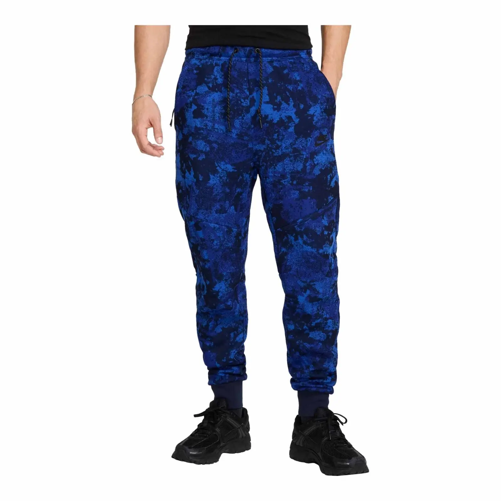 NWT Nike Sportswear Tech Fleece Joggers Camo Blue Mens L