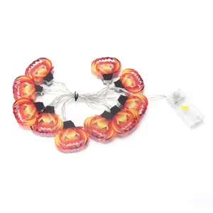 Pumpkin String Lights 10 LED Battery Operated Halloween Decorative Lamps Accessories Decoration Lantern