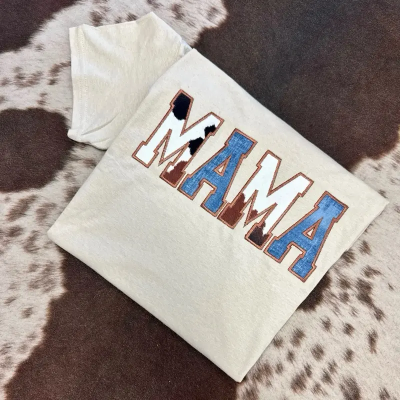 Mama embroidery appliqué