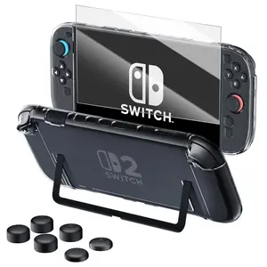Switch 2 Case-Compatible with Switch 2 Console and Joy-Con Controller with Screen Protector and Thumb Grips-Shock Absorption and AntiScratch