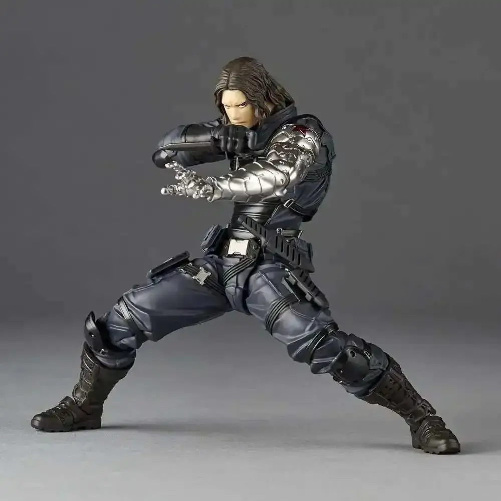 AMAZING Soldier Kaiyodo Winter Revoltech YAMAGUCHI Bucky Barnes Anime Action Figures toy birthday gifts