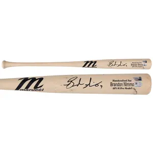 Brandon Nimmo New York Mets Autographed Game-Used Tan Marucci Bat from the 2023 MLB Season - RG13308673 - Fanatics Authentic Certified