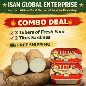 Ghana Puna Yam - Sweet Potato Flavor Staple Food from Ghana Cooked Fried or Roasted Snack