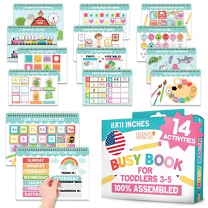 My First Busy Book For Toddlers 3-5 - My Preschool Busy Book For 5-7 Year Old, Toddler Activity Books, Homeschool Preschool Learning Activities, Coloful Kindergarten Learning Activities
