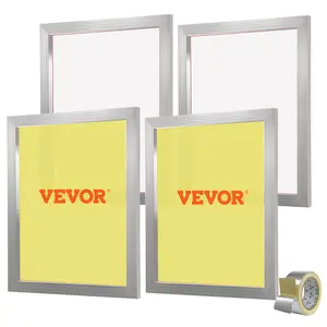 VEVOR Screen Printing Kit, 4 Pieces Aluminum Silk Screen Printing Frames, 20x24inch Silk Screen Printing Frame with 355 Count Mesh, High Tension Nylon Mesh and Sealing Tape for T-shirts DIY Printing