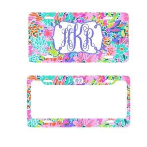 Custom Monogrammed Front License Plate, License Plate Frame, Personalized Car Accessories, Gifts for Her