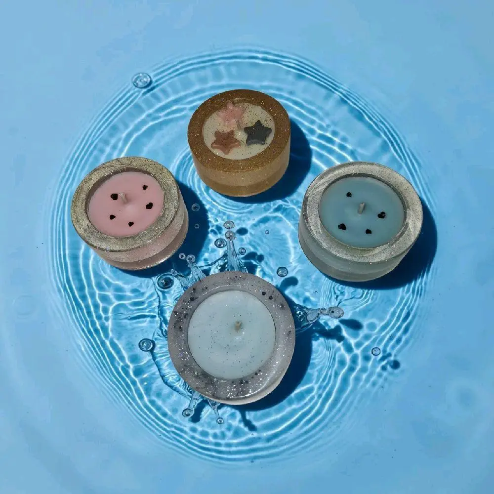 Scented Tea Light Candles - Fragrance Household Candle, Cozy Neutral Universal Home Decor Accessory, Room Freshener for Atmosphere Enhancement and Mood Uplift