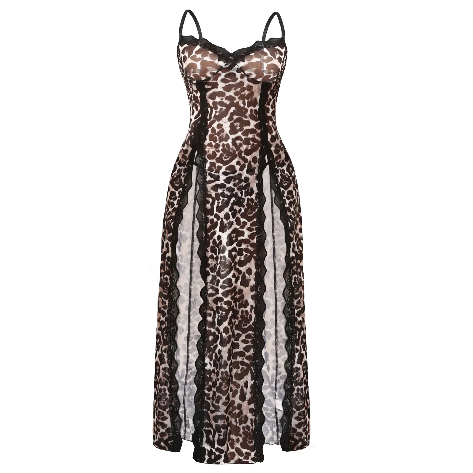Parthenope Women Sexy Lingerie Leopard Mesh Lingerie Dress Split Long Slip Lace Trim Chemise Nightwear - TikTok Shop Parthenope Women Sexy Lingerie Leopard Mesh Lingerie Dress Split Long Slip Lace Trim Chemise Nightwear - TikTok Shop