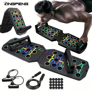 Portable Push Up Board, 1 Set Foldable Pushup Stand, Multifunctional Push-Up Stand, Home Gym Strength Training Equipment for Chest, Abdomen, Arm, Back, Home Fitness Equipment, Home Workout Equipment