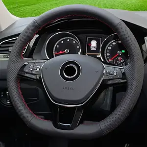 Suitable for Volkswagen Golf 7 Mk7, Touran Up, New, Jetta, Passat B8, Tiguan accessories - hand-stitched steering wheel cover, car steering wheel cover, car accessories.
