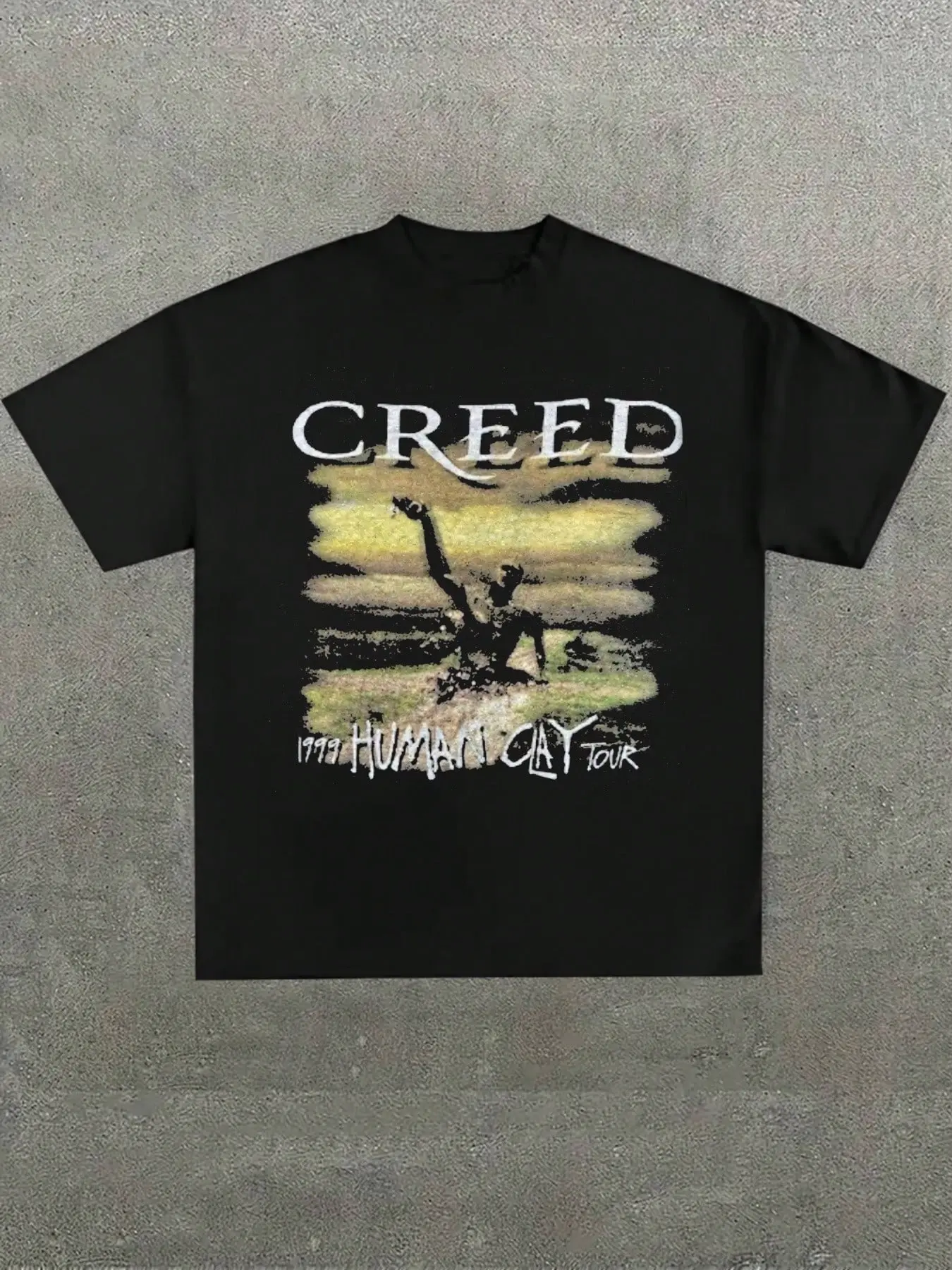_Creed 1999 Human Clay Tour_ Music Band - Tour Inspired Graphic Print Unisex Casual Soft Short Sleeve Pure Cotton 220gsm T - Shirt