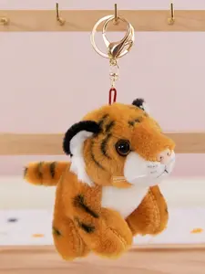 Cute Tiger Keychain, Reusable Animal Figurine, Perfect Gift for Kids, Ideal for Bags & Cars, Festive Present Option
