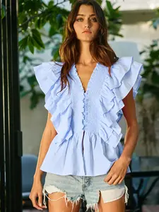 Ruffle Peplum Blouse