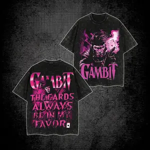 Gambit Premium Acid Washed T-Shirt, Remy LeBeau Shirt, Mutant Card Master Shirt, Character Comics Fans Shirt, Superhero T-Shirt, Comic Book Fans T-Shirt, Superhero Graphic Tee