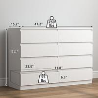 White-8 Drawer