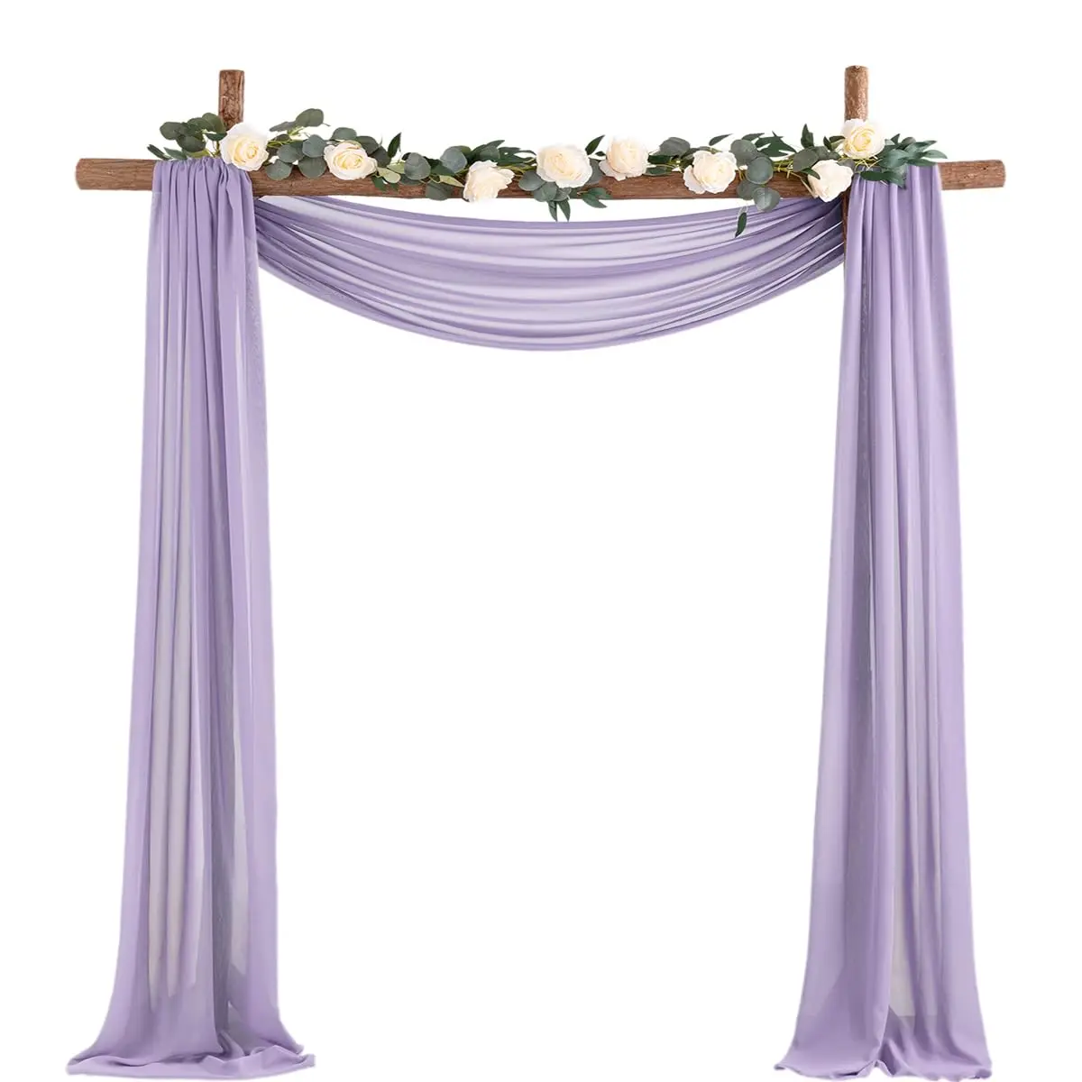 Solid Color Wedding Arch Drape, 2 Counts/set Romantic Elegant Wedding Arch Curtain, Party Decoration Supplies, Wedding Party Decorations for Wedding Birthday Ceremony, Wedding Arched Backdrop