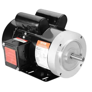 VEVOR 1.5HP Electric Motor 3450 rpm, AC 115V/230V, 56C Frame, Air Compressor Motor Single Phase, 5/8 Keyed Shaft, CW/CCW Rotation for Agricultural Machinery and General Equipment