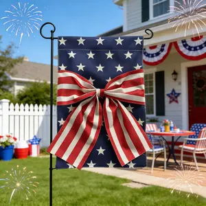 60x96inch U.S. Independence Day Garden Flag with Bow