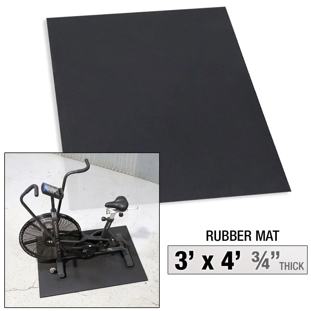 4x3 ft. Rubber Floor Mat, 3/4 inch Thick 4x3 ft. Rubber Floor Mat, 3/4 inch Thick