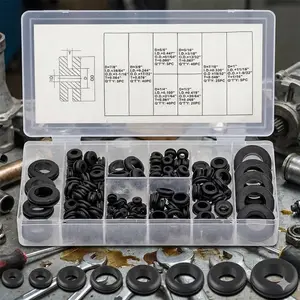 180-Piece Silicone Gasket Sealing Ring Assortment Kit for Plugs & Cables Waterproof Dustproof O-Rings Multiple Sizes Repair Tools Set Installation DIY Electrical Maintenance