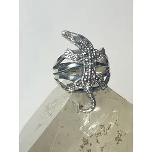 Lizard ring size 6.75 marcasites  sterling silver women girls