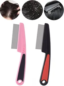 2pcs Anti-Dandruff Hair Comb Set for Scalp Treatment, Fine-Tooth Lice Comb and Dandruff Remover, Multi-Functional Hair Care Brush
