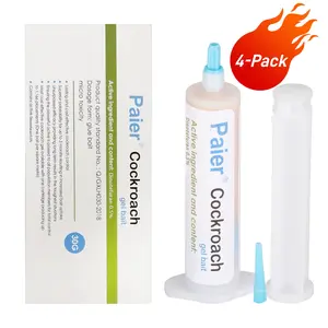 Roach Killer Gel Bait 4-Pack 30g Each with 4 plungers & 4 tips for American & German Roaches Indoor & Outdoor Use