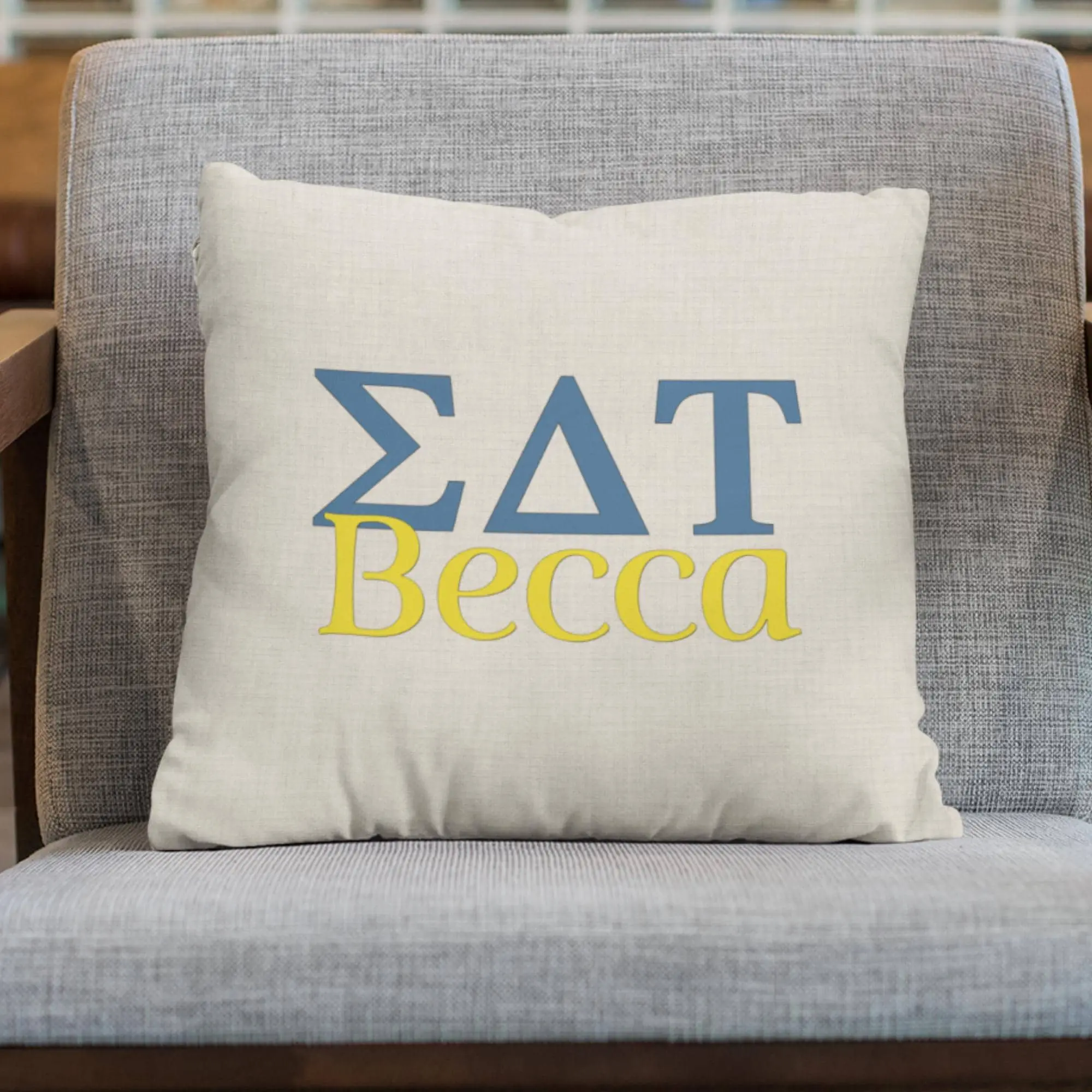Sigma Delta Tau Sorority Pillow - Perfect Custom Big Little Gift!