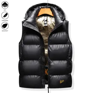 Men's Lightweight Woven Fabric Casual Vest Foldable Design for Autumn Winter Warm Comfortable Everyday Wear Easy Storage Outdoor Travel Dating Gift