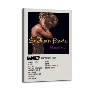 Baduizm by Erykah Badu HomeDecor WallArt LivingRoom Canvas for Bedroom Decor Canvas Poster Aesthetic Office Bathroom Painting Picture Print Modern Family