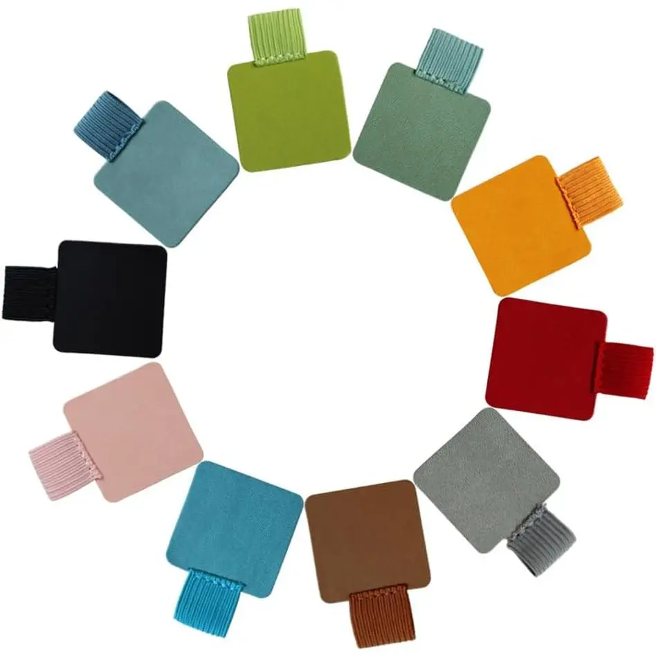 10 Pack Self-Adhesive Pen Loop Holder, Pen Loop Holder Set with 10 Colors, Mixed Color Loops Elastic for Journals, Notebooks