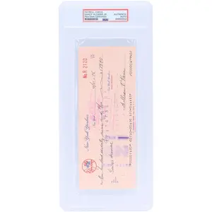 Sandy Alomar Jr. New York Yankees Autographed Check from October 21, 1976 - PSA 84855634 - Fanatics Authentic Certified