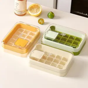 Ice Cube Mold Tray - Press-Type Ice Grid, Ice Ball Maker, Large-Capacity Ice Storage,For Home Refrigerator