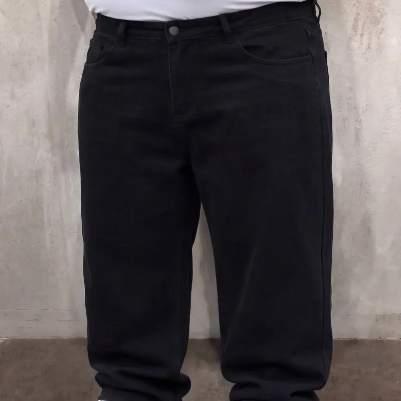 Men's Plus Size Loose Relaxed Fit Baggy Oversize Jeans, Casual Jean Style, Wide Leg Classic Denim, Casual Streetwear, Pocket Design, All Seasons, Gift Idea