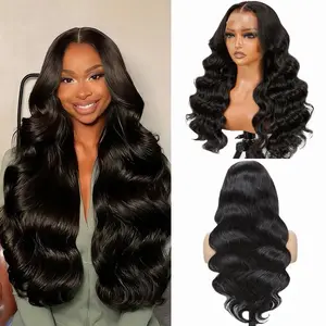 Lace Front Wigs Human Hair 13x6 Body Wave 30 Inch, 250 Density Glueless HD Transparent Lace Frontal Wigs for Women, Pre Plucked with Baby Hair Brazilian Virgin Hair Natural Color