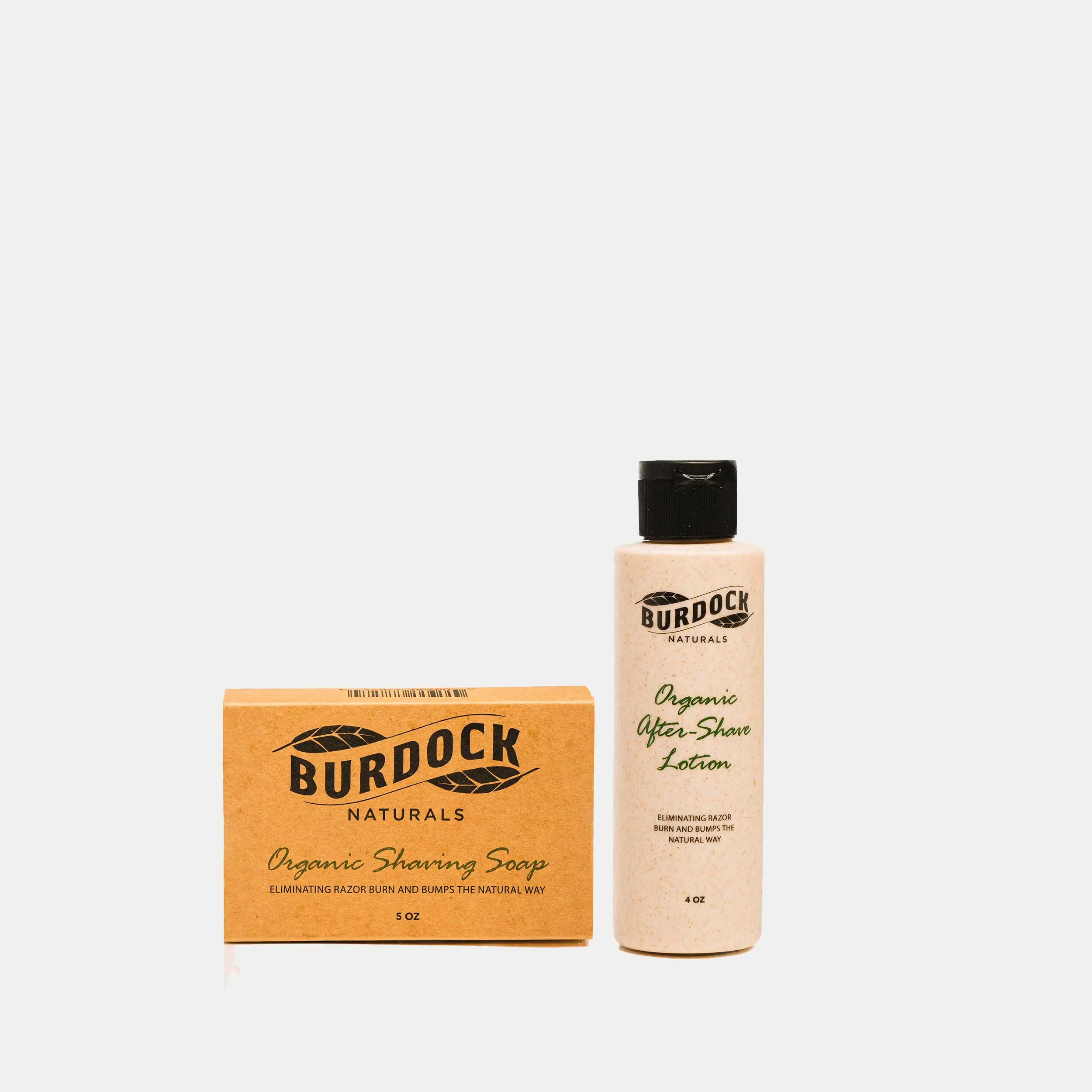 Burdock Naturals Organic Shaving Soap & Herbal After-Shave Lotion - Razor Bump-Free, Soothing, Nourishing Formula with Olive Oil & Essential Nutrients