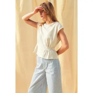 COTTON CAP SLEEVE BASIC TEE