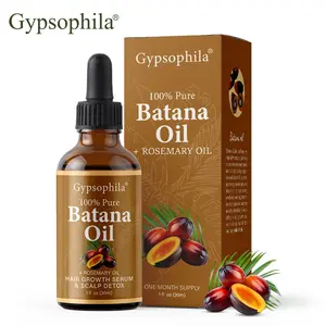 Gypsophila Rosemary Oil & Batana Oil:  Batana Oil for Hairgrowth - 100% Pure & Natural - For Thicker & Stronger Hair - 1 FL OZ