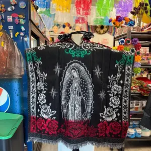 Gaban poncho Virgen Maria Tradicional Mexican Gaban Casual Comfort poncho