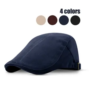 Unisex Cotton Mesh Adjustable Newsboy Hat - Breathable Ivy Gatsby Cap, Golf Performance Hats for Outdoor Golf, Hunting, Driving, Street Style