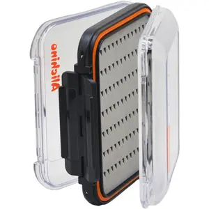 small fly box ice jig box for fly fishing with grey foam insert