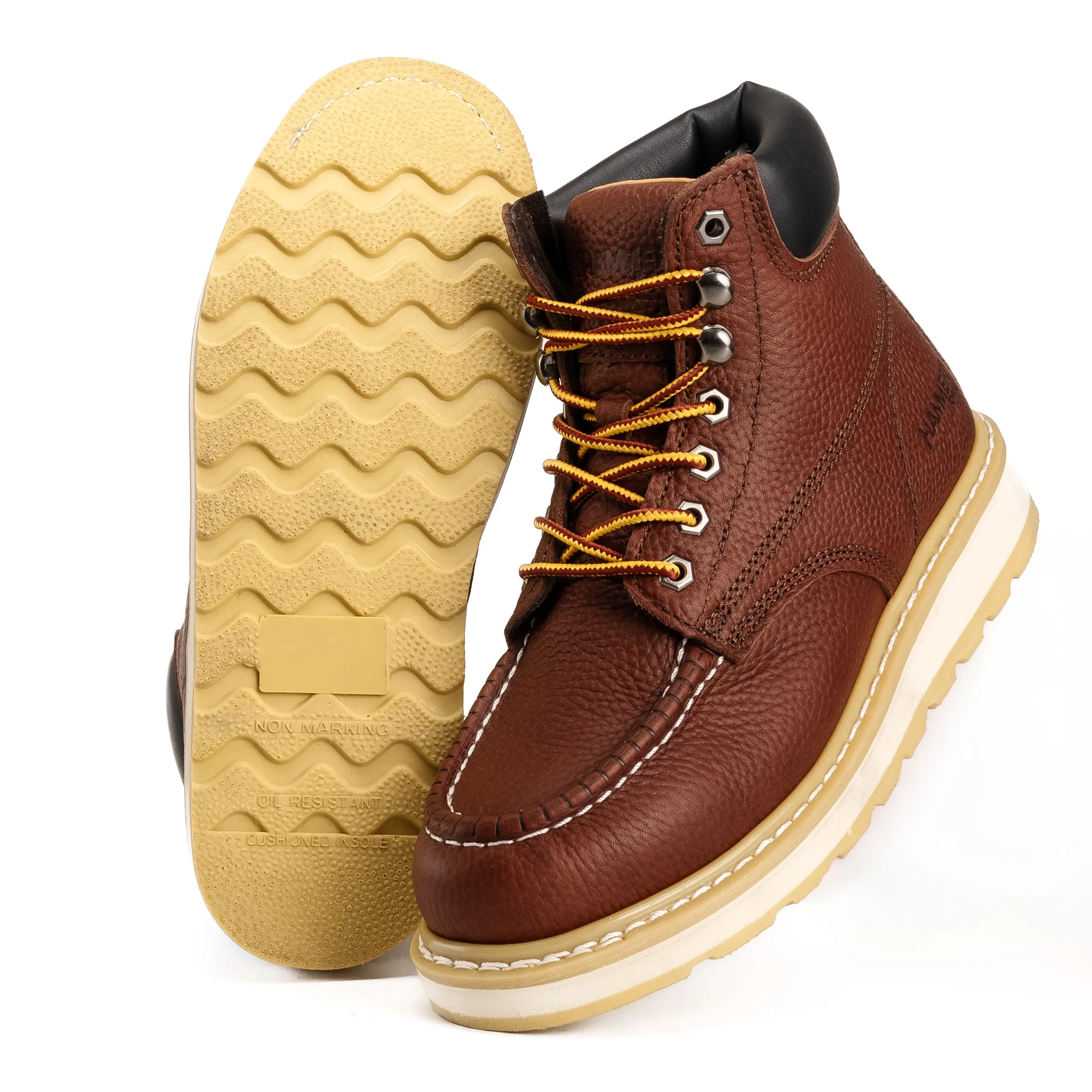 HM347 Hunter Moc Toe Work Boot Full Grain Leather Oil and Water