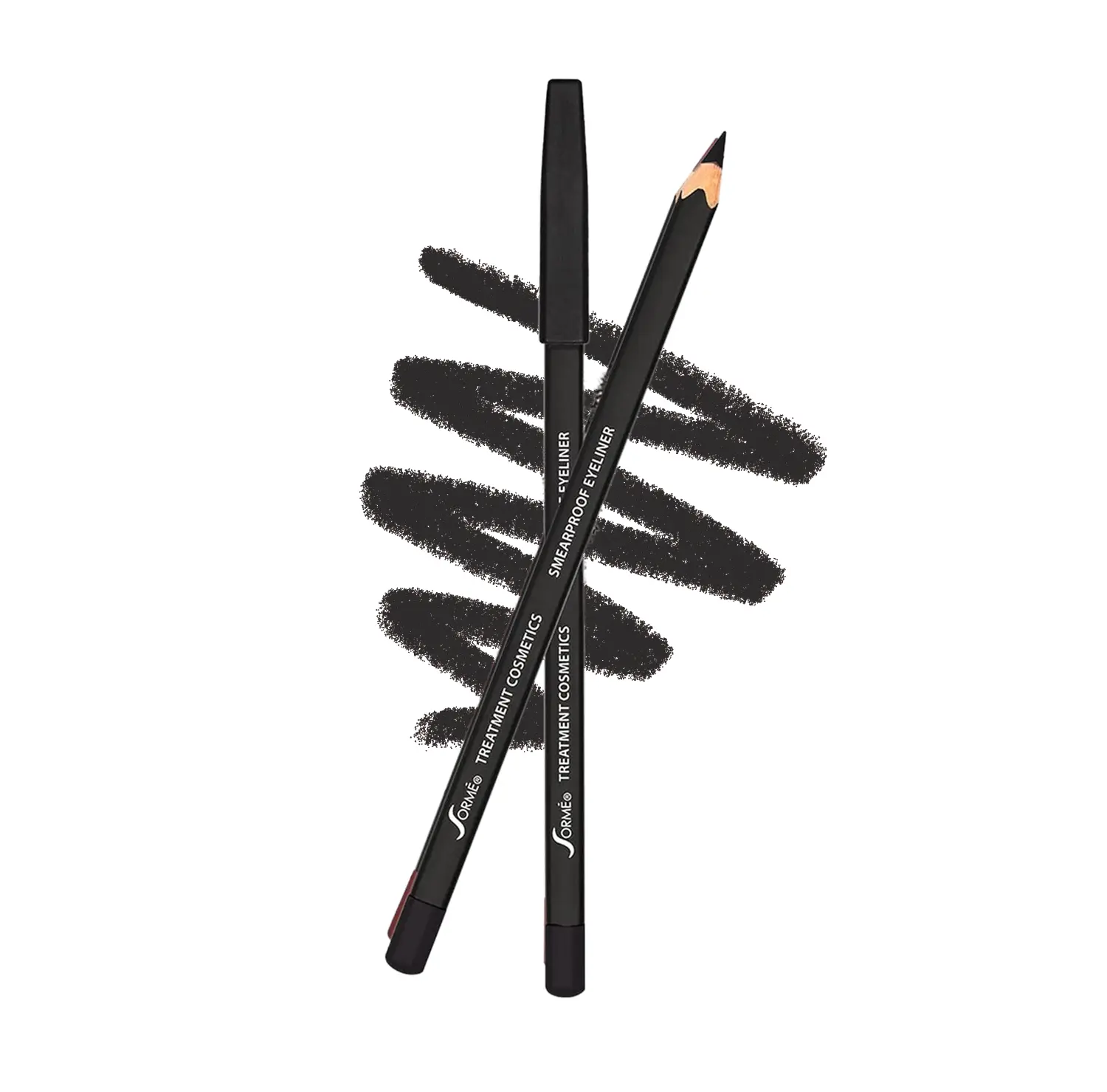 Famous Square Smearproof Eyeliner Pencils - Hydrogenated Coco-Glycerides Formula with Vitamins C & E for Nourished Skin - Waterproof Makeup Lipliner