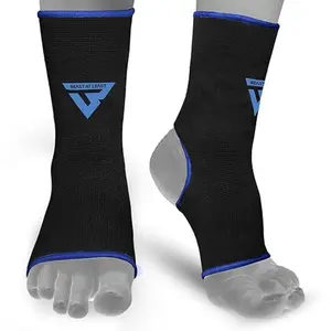 Muay Thai Ankle Wrap for Martial Arts – Durable and Reliable Boxing Gear for Men & Women – Ankle Wrap for Kick Boxing, MMA & Combat Sports (Blue, S/M)