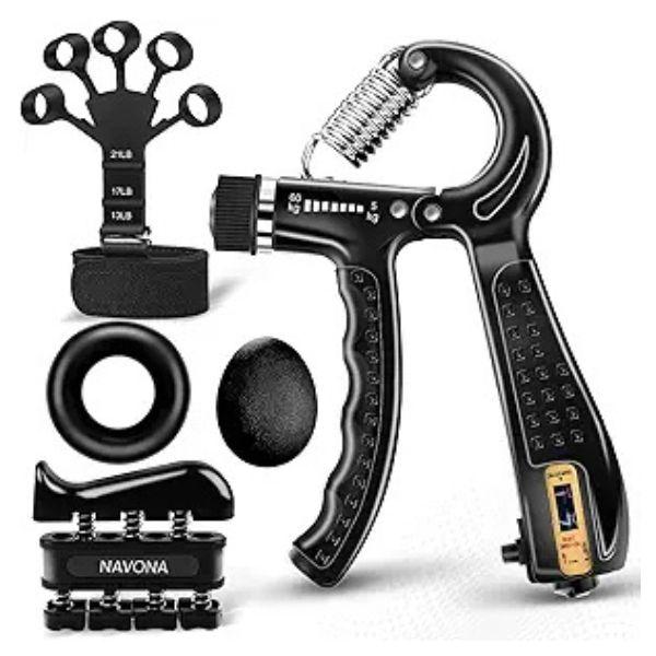 Grip Strength Trainer Kits (5 Pack), Adjustable Resistance Forearm Strengthener, Hand Gripper Strengthener for Muscle Building