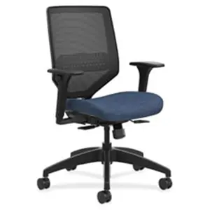 212 MAIN Hon Solve Mesh Mid-Back Task Chair, Black, Ergonomic Office Chair, Swivel, Adjustable Height, Mesh Back, Single Lever
