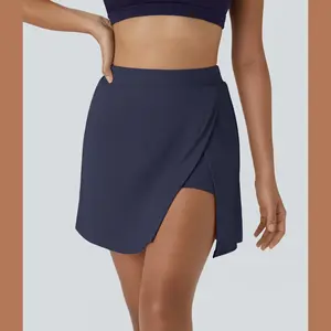 Halara Softlyzero Airy Side Cut 2-in-1 Side Pocket Cool Touch Tennis Skirt-Purity-UPF50+