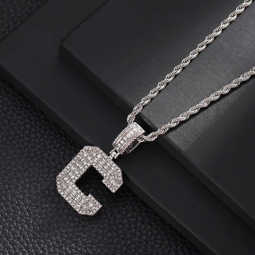 C+20inch Fried Dough Twists chain (silve